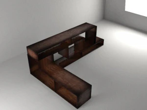 shoe cabinet bookshelf shelf 3D Model
