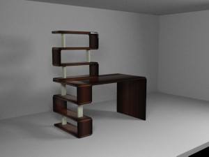 study desk table 3D 모델