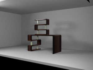 study desk table Model 3D