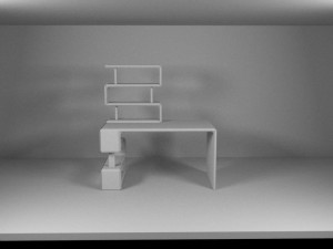 study desk table Model 3D
