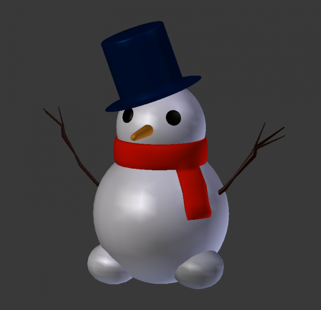 snow man 3D मॉडल .c4d .max .obj .3ds .fbx .stl .blend 