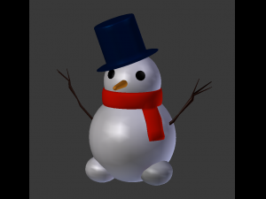 snow man 3D Model