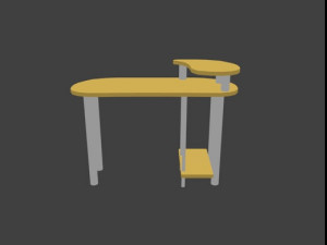 computer desk 3D 모델