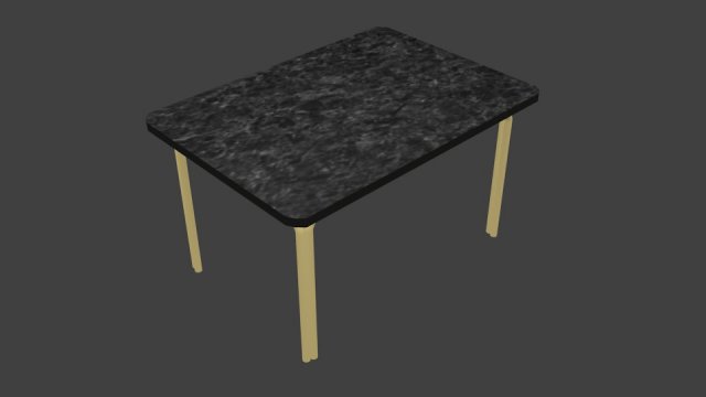 kitchen table 3D Model .c4d .max .obj .3ds .fbx .stl .blend 
