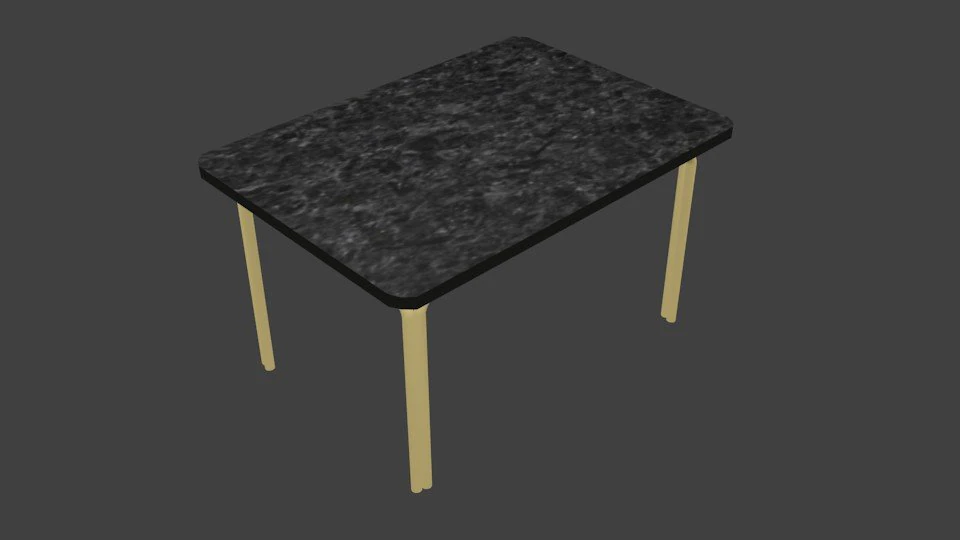 Kitchen mamore table 3D Model .c4d .max .obj .3ds .fbx .stl .blend