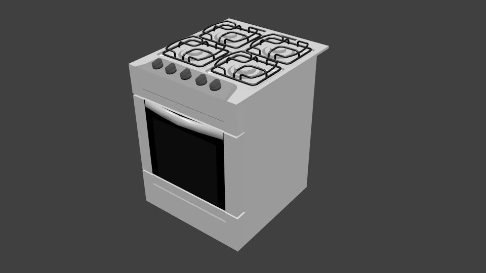 stove 3D Model .c4d .max .obj .3ds .fbx .stl .blend 