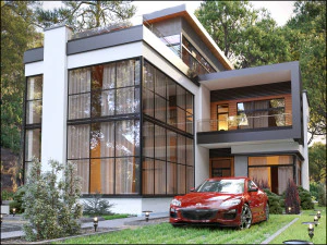 modern exterior villa 3D Model