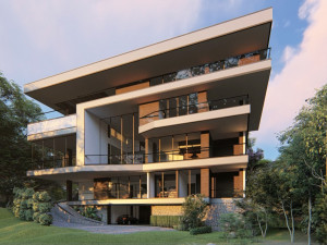 hill sided house Model 3D