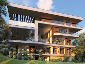 casa ladera de una colina Modelo 3D