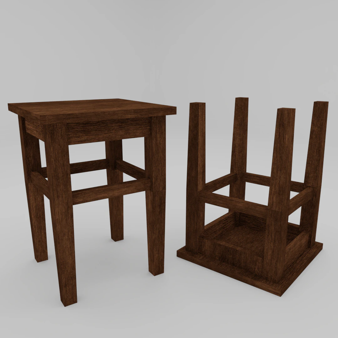 ローポリチェア 3Dモデル .c4d .max .obj .3ds .fbx .stl .blend 