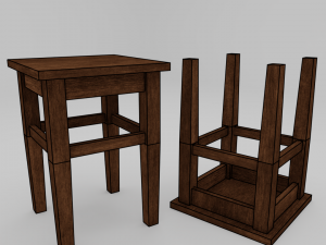 low-poly chair 3D Модель