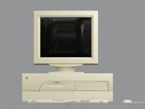 90s desktop computer full set 7 3D Model