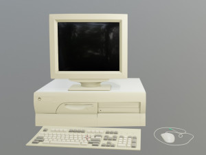 90s desktop computer full set 7 3D 模型