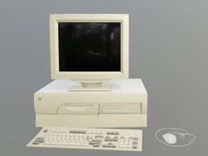 90s desktop computer full set 7 3D Model
