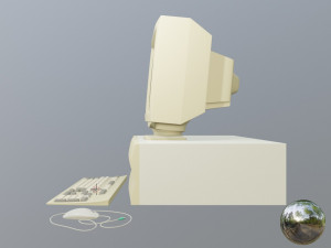 90s desktop computer full set 7 3D 模型