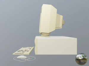 90s desktop computer full set 7 3D Model