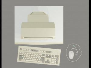 90s desktop computer full set 7 3D 模型