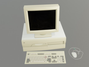 90s desktop computer full set 7 3D 模型
