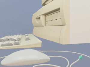 90s desktop computer full set 7 3D Model