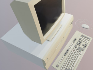 90s desktop computer full set 7 3D 模型