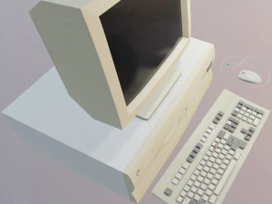 90s desktop computer full set 7 3D Model