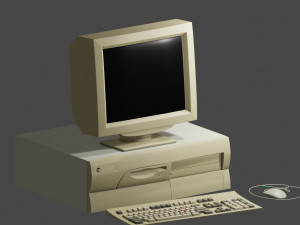 90s desktop computer full set 7 3D 模型