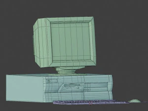 90s desktop computer full set 7 3D Model