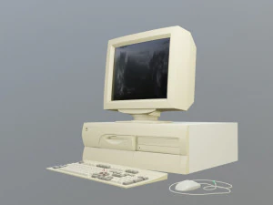 90s desktop computer full set 7 3D Model