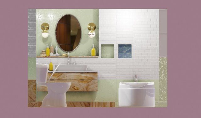 bathroom scene 3D Modell .c4d .max .obj .3ds .fbx .stl .blend 