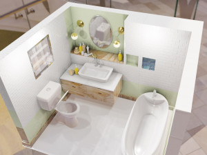 bathroom scene 3D Modell