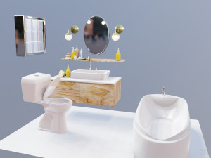 bathroom scene 3D Modell