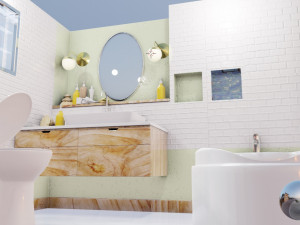 bathroom scene 3D Modell