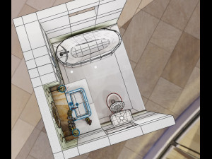 bathroom scene 3D Modell