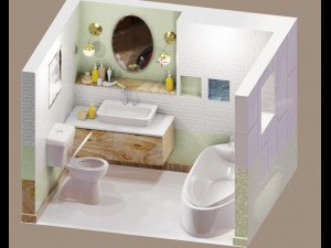 bathroom scene 3D Modell