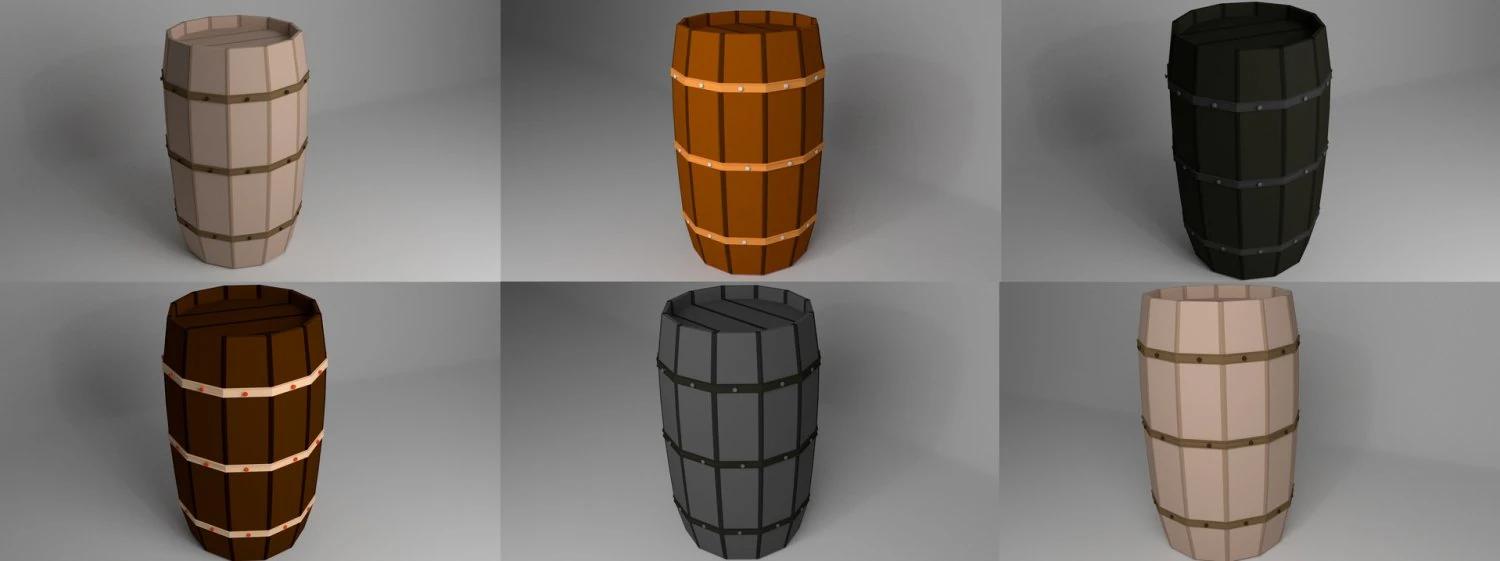 barrels 3D Model .c4d .max .obj .3ds .fbx .stl .blend 