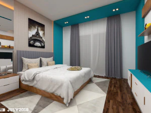 сучасна спальня 3d сцена 3D Модель