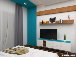modern bedroom 3d scene 3D-Modell