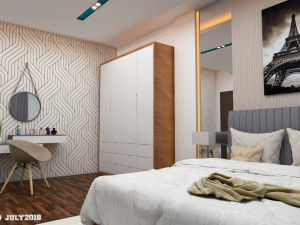 modern bedroom 3d scene 3D-Modell
