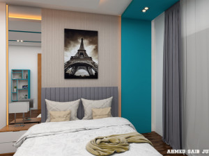 modern bedroom 3d scene 3D-Modell
