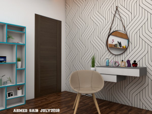 modern bedroom 3d scene 3D-Modell