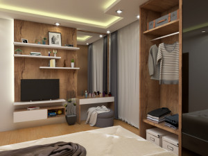 modern master bedroom 3D 모델