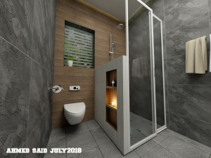 cozy bathroom scene 3D 모델