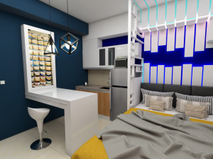 23 sqm flat interior scene 3D Model