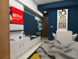 23 sqm flat interior scene 3D Model