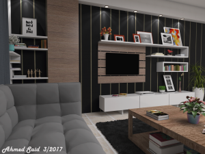modern living room interior scene 3D 모델