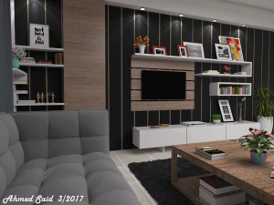 modern living room interior scene 3D Model