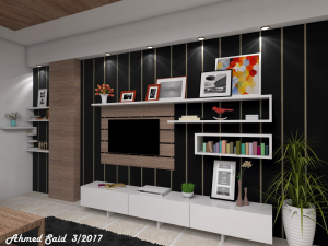 modern living room interior scene Model 3D