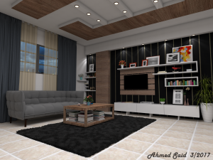 modern living room interior scene Model 3D