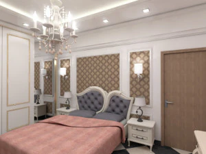 classic bedroom interior scene 3D Model