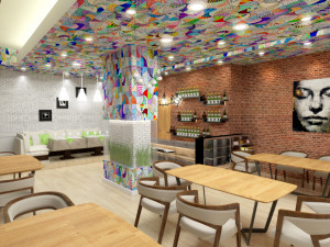 modern industerial coffee shop 3d scene 3D 模型